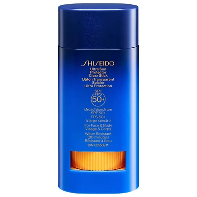 Shiseido Ultra Sun Protector Clear Stick SPF 50+ Jumbo 2.1 oz/60 g
