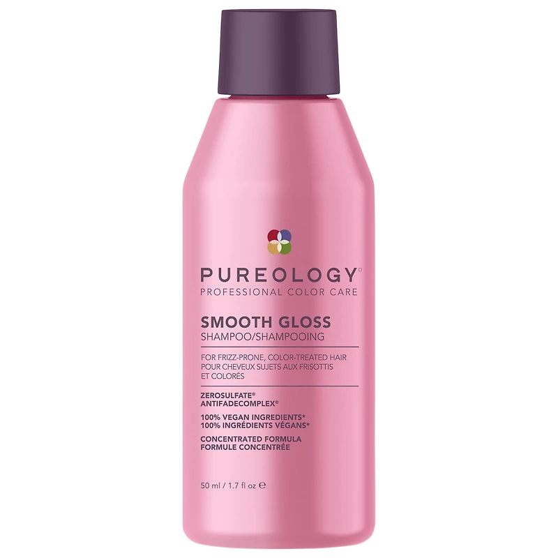 Pureology Mini Smooth Gloss Shampoo for Frizz Control & Hair Shine 1.7 oz/50 ml