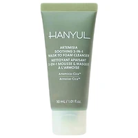 Hanyul Mini Artemisia Soothing 2-in-1 Mask to Foam Cleanser with Hyaluronic Acid + BHA 1.06/30.00