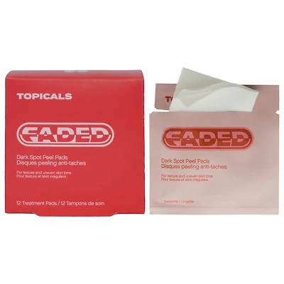 Topicals Faded Brightening Peel Pads for Dark Spots, Discoloration & Uneven Skin Tone (12 pack) 1/1