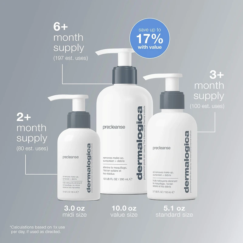 PreCleanse Cleansing Oil with Plant Based Ingredients for Double Cleansing, Waterproof Makeup & SPF Removal | Cleanse Step 1