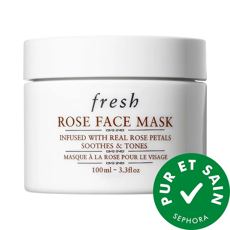 Masque visage à la rose
