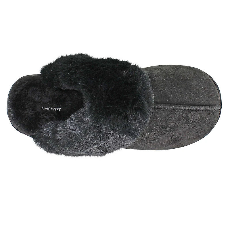 Women's Nine West Furry Clog With Memory Foam