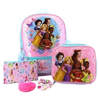 Disney Princess 5-Piece Backpack Set