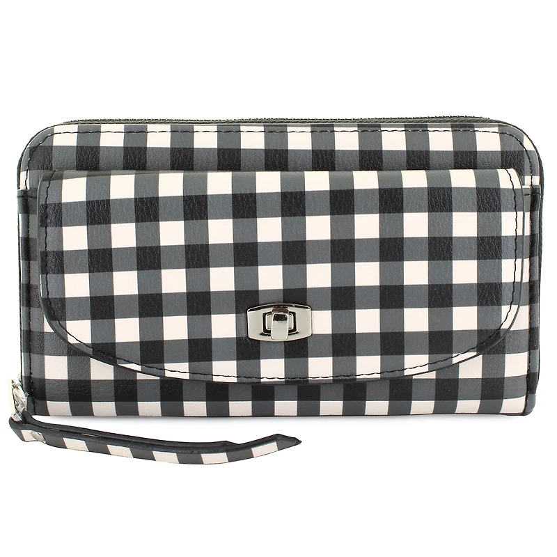 Madden Girl Gingham-Print Wallet