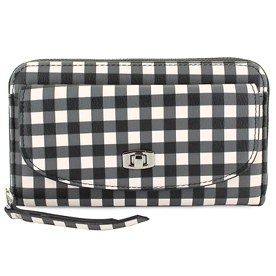 Madden Girl Gingham-Print Wallet