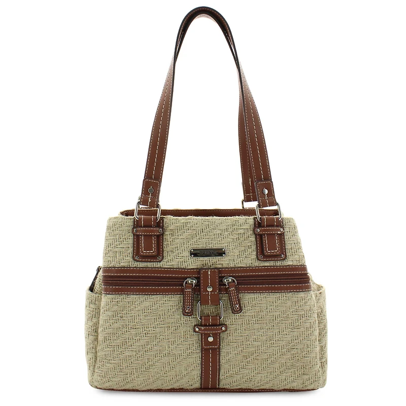 Rosetti Midtown Natural Woven Satchel