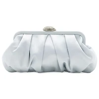 d'margeaux Pleated Satin Clutch