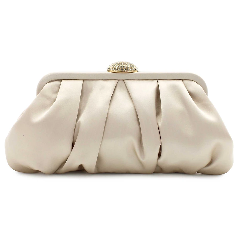 d'margeaux Pleated Satin Clutch