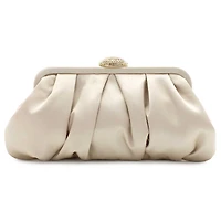 d'margeaux Pleated Satin Clutch