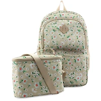 Madden Girl Daisy-Print Backpack And Lunchbox