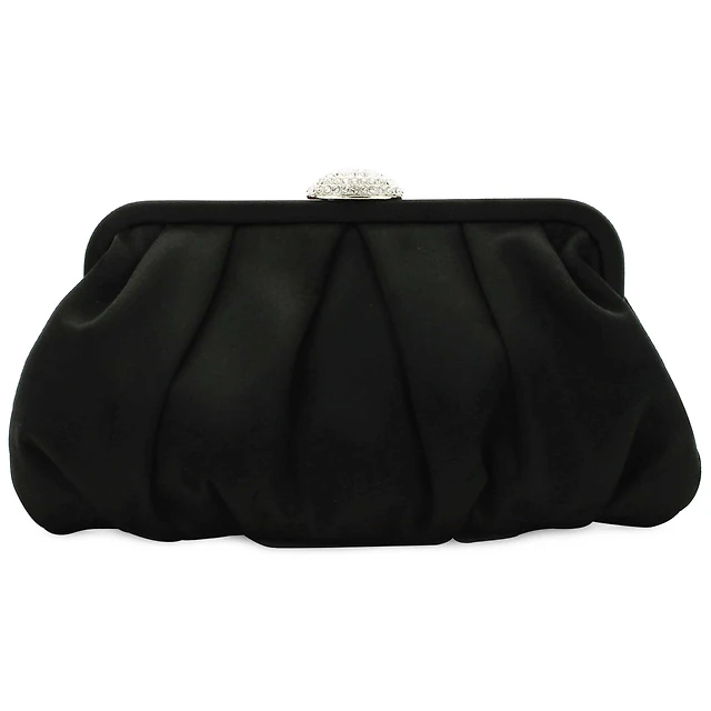 d'margeaux Pleated Satin Clutch