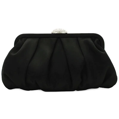d'margeaux Pleated Satin Clutch