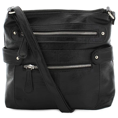 Braciano North/South Top-Zip Crossbody