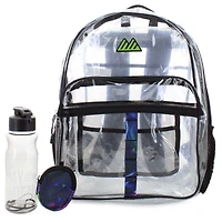 Summit Ridge Clear Backpack With Water Bottle