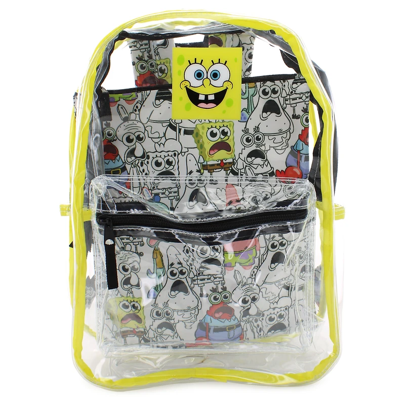 SpongeBob SquarePants Clear Backpack With Pouch