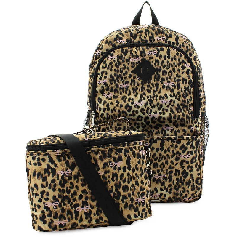 Madden Girl Leopard-Print Backpack And Lunchbox
