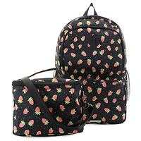 Madden Girl Strawberry-Print Backpack And Lunchbox