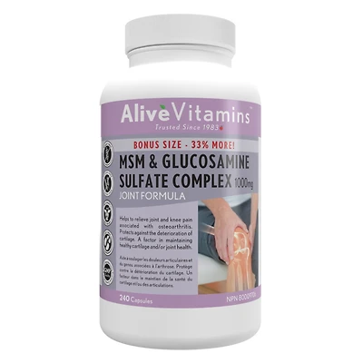 MSM & Glucosamine Sulfate Complex - 1000 mg