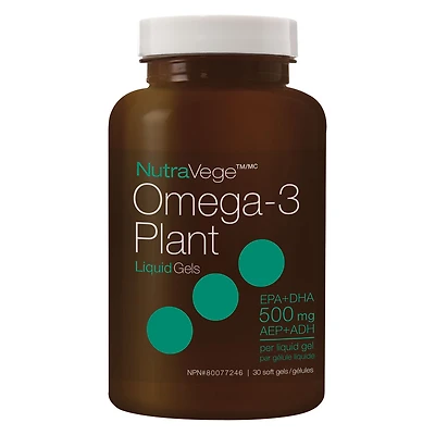 NutraVege Omega-3 Plant - 500mg EPA+DHA
