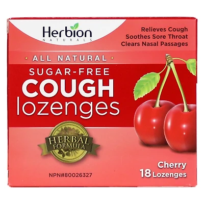 Herbion Cough Lozenges – Cherry, Sugar-Free