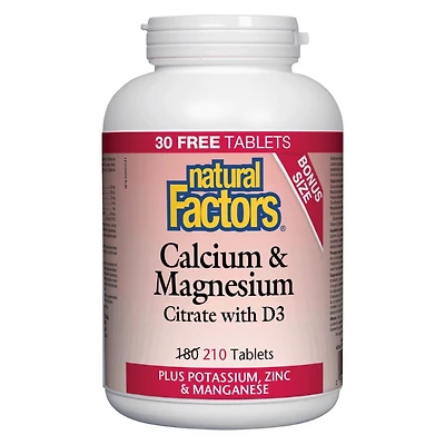 Calcium & Magnesium Citrate with D3 Plus Potassium, Zinc & Manganese