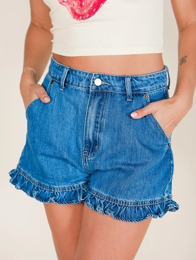 Carmela Lettuce Hem Shorts
