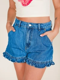 Carmela Lettuce Hem Shorts