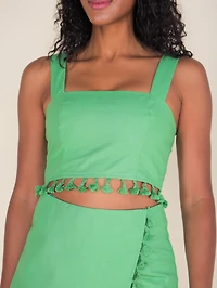 Charity Tassel Crop Top