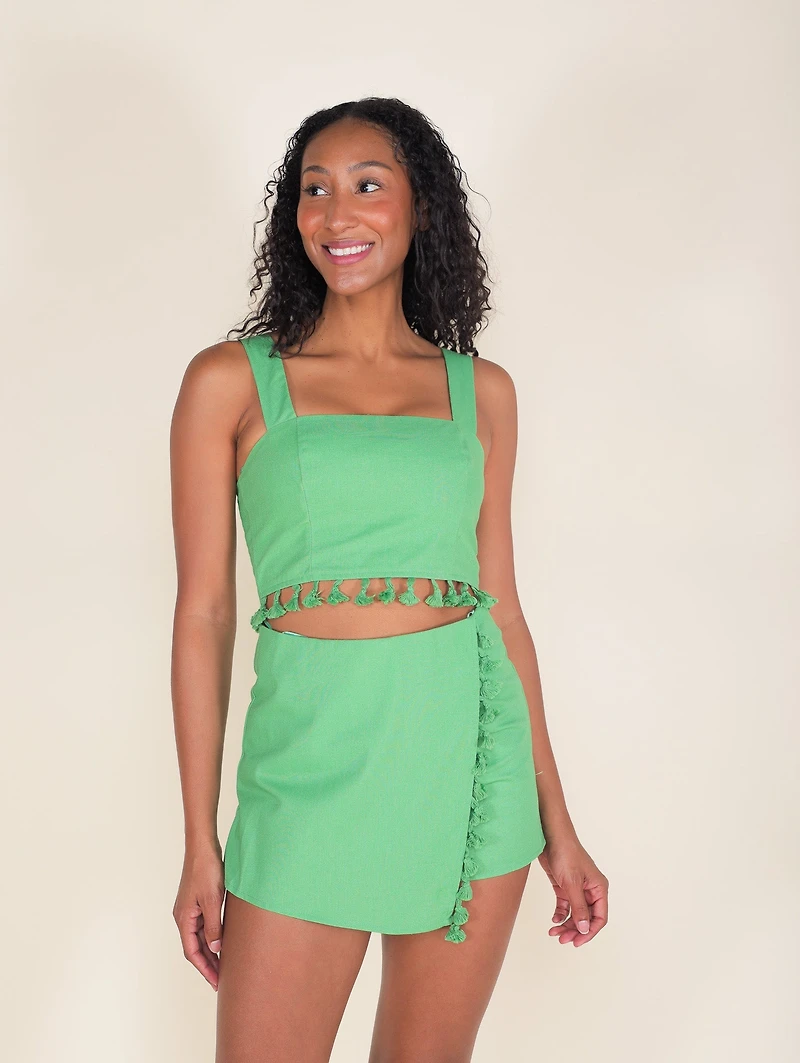 Charity Tassel Crop Top