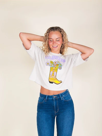 Franklin Bootiful Oversize Crop Tee