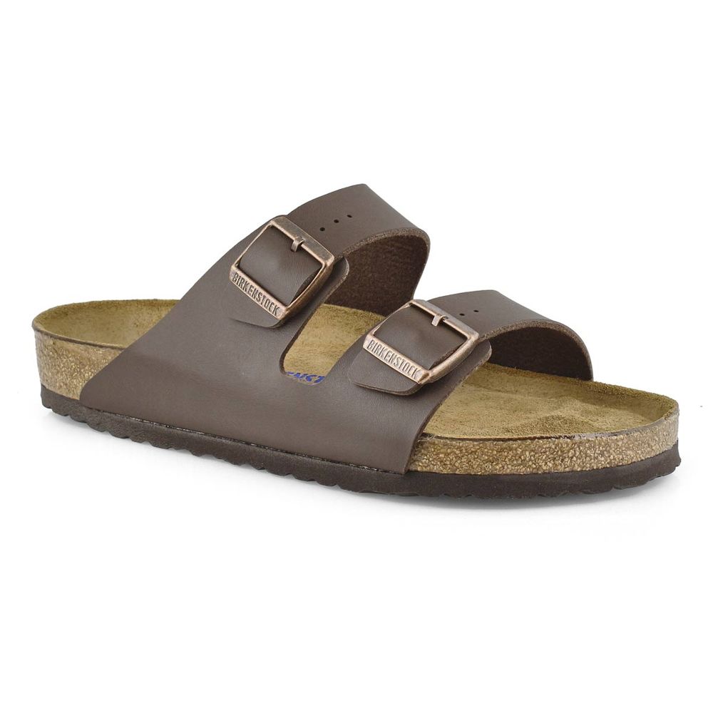 Mens Arizona Birko-Flo 2 Strap Sandal - Brown