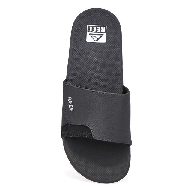 Mens Fanning Slide Sandal - Black/Silver