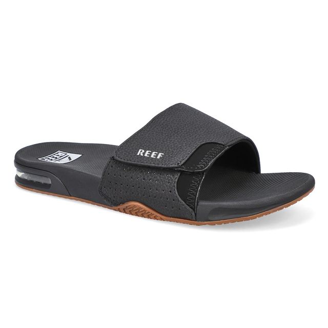 Mens Fanning Slide Sandal - Black/Silver