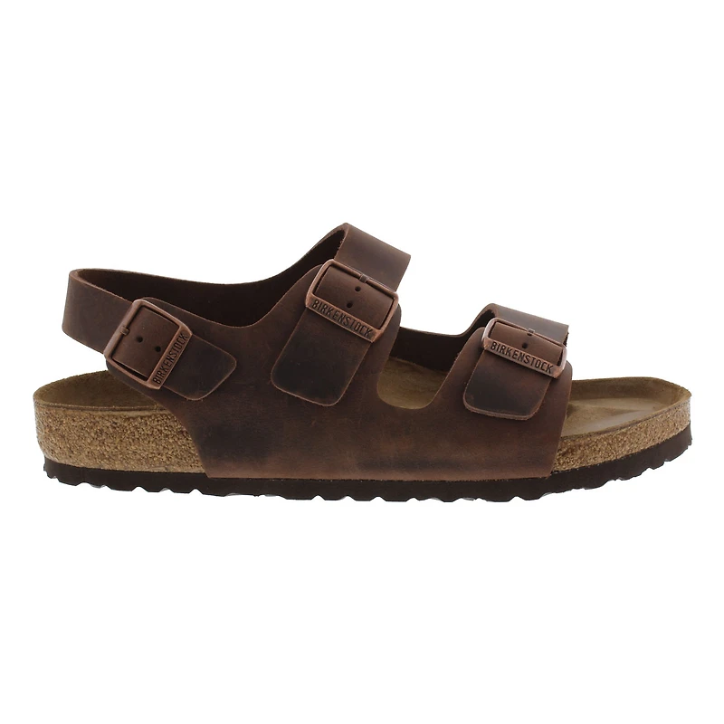 Men's MILANO havana 3 strap sandals