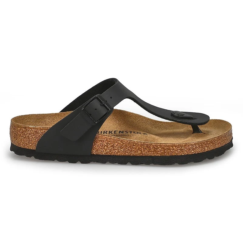 Women's GIZEH black patent thong sandals