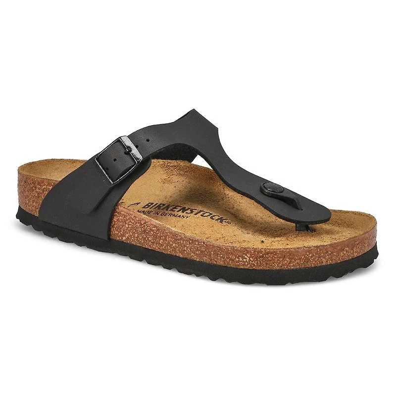 Women's GIZEH black patent thong sandals