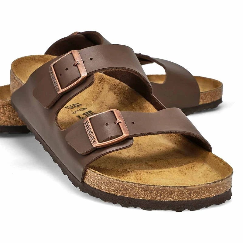 Sandale 2 brides ARIZONA BIRKO-FLOR, brun, homme