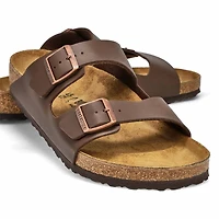 Sandale  2 brides ARIZONA BIRKO-FLOR, brun, homme