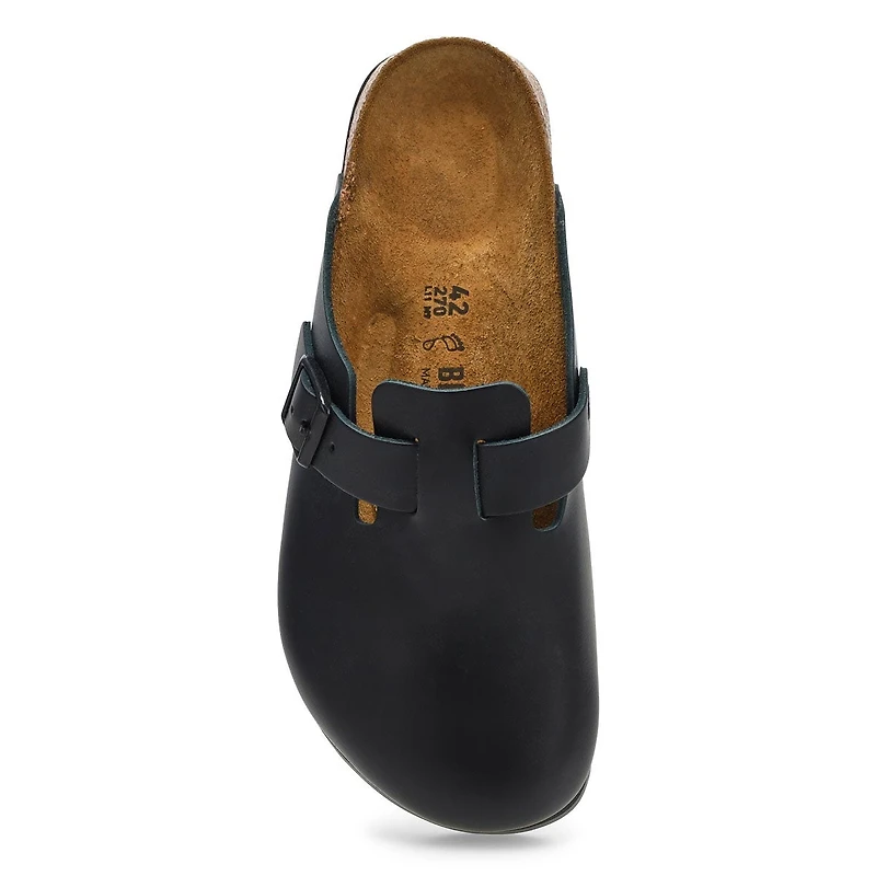 Men's Boston Super Grip Leather Clog - Black