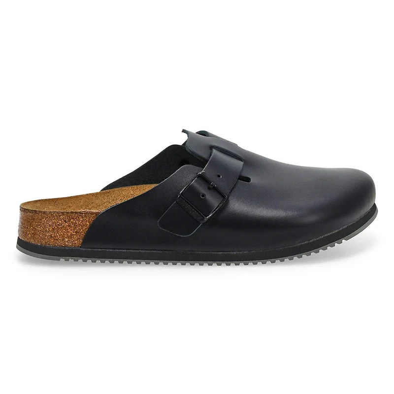 Men's Boston Super Grip Leather Clog - Black