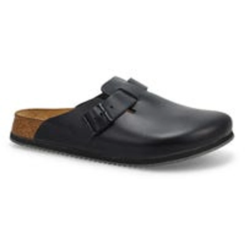 Men's Boston Super Grip Leather Clog - Black