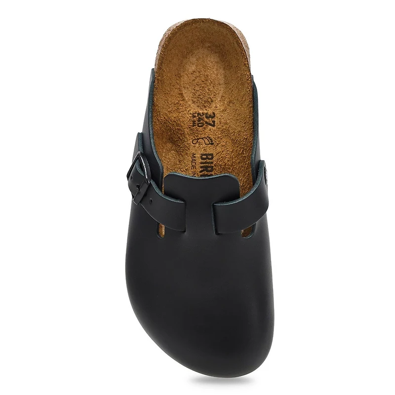 Women's  Boston Super Grip Leather Clog - Black