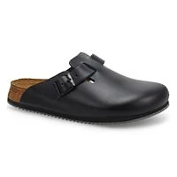 Women's  Boston Super Grip Leather Clog - Black