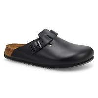 Women's  Boston Super Grip Leather Clog - Black