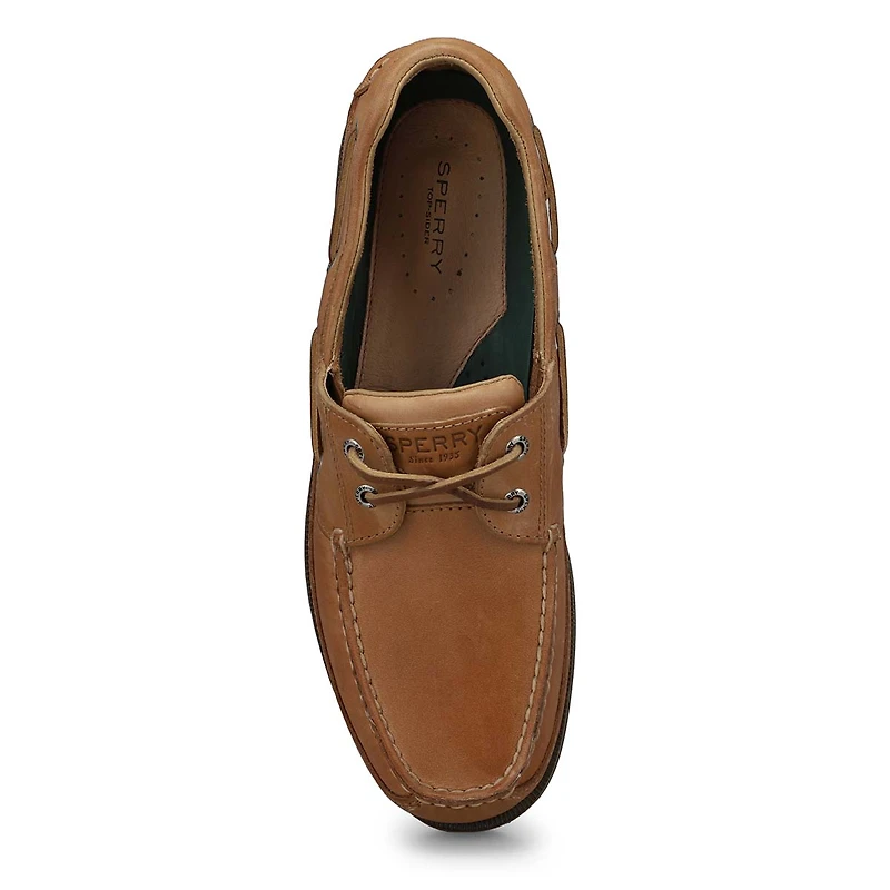 Chaussures bateau MAKO, cuir amaretto, hommes