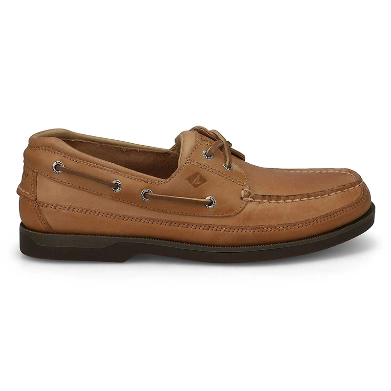 Chaussures bateau MAKO, cuir amaretto, hommes
