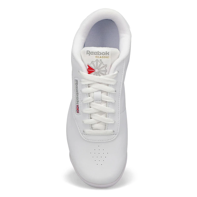 Women's Princess Co Lace Up WIDE Sneaker - White