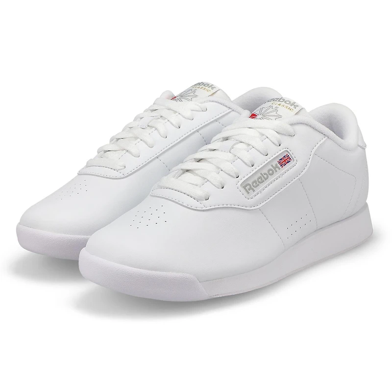 Women's Princess Co Lace Up WIDE Sneaker - White