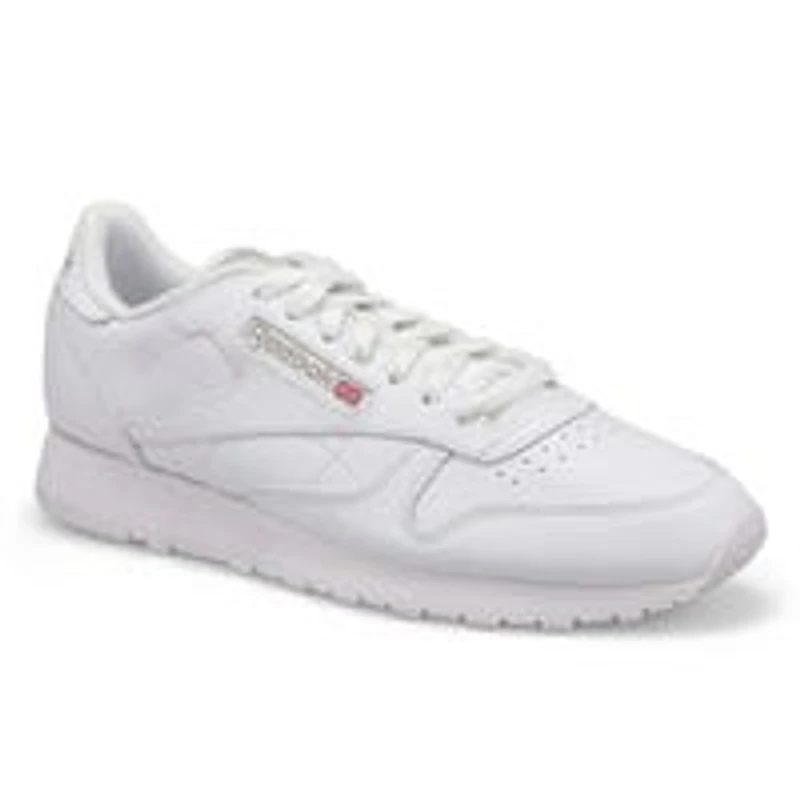 Men's Classic Leather Sneaker - White/ Grey